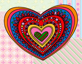 Disegno Mandala cuore pitturato su luci19687