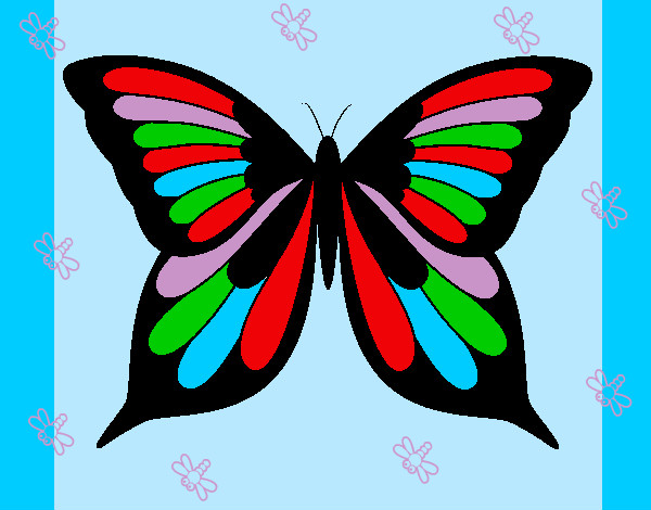 Disegno Farfalla 19 pitturato su beatricetr