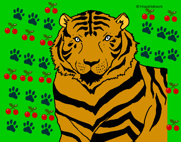 Disegno Tigre pitturato su pippy