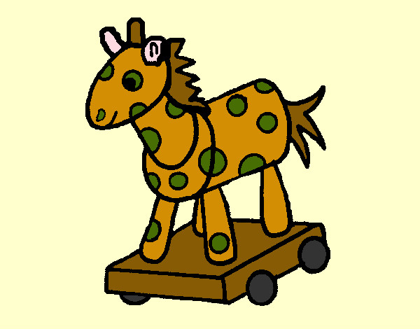 Disegno Cavallo di legno pitturato su pippy