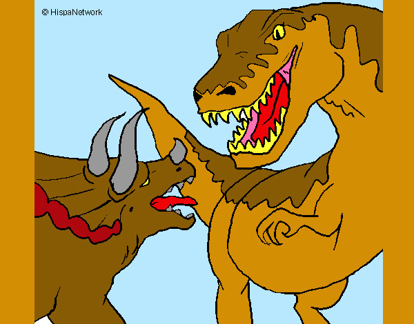 tirannosauro e triceratopo