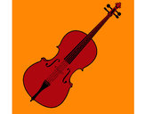Disegno Violino pitturato su GinVic