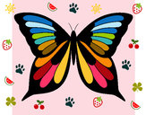 Disegno Farfalla 8 pitturato su armadillo