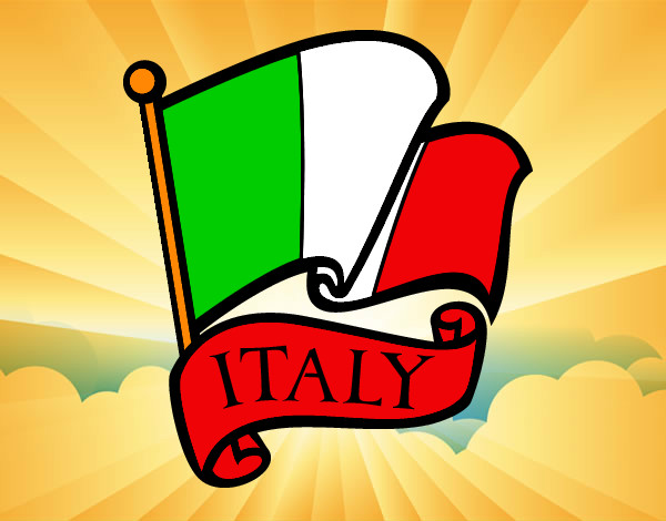 Disegno Bandiera d'Italia pitturato su POLLO