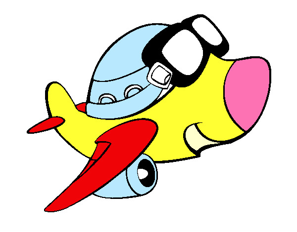 Disegno Piccolo aereo II pitturato su samell