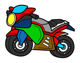 Disegno Moto dello sport pitturato su marco5