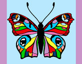 Disegno Farfalla 20 pitturato su radiolina
