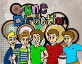 Disegno One Direction 3 pitturato su Rocky