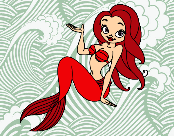 Disegno Sirena sexy pitturato su AdriEChia