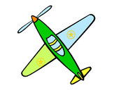 Disegno Aeroplano III pitturato su marcocatan