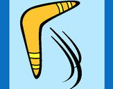 Disegno Boomerang pitturato su Gaiac