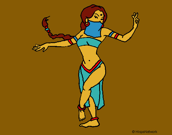 Disegno Principessa araba che danza  pitturato su Aaaami-
