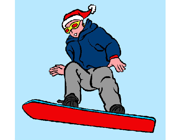 Disegno Snowboard pitturato su lorisrex