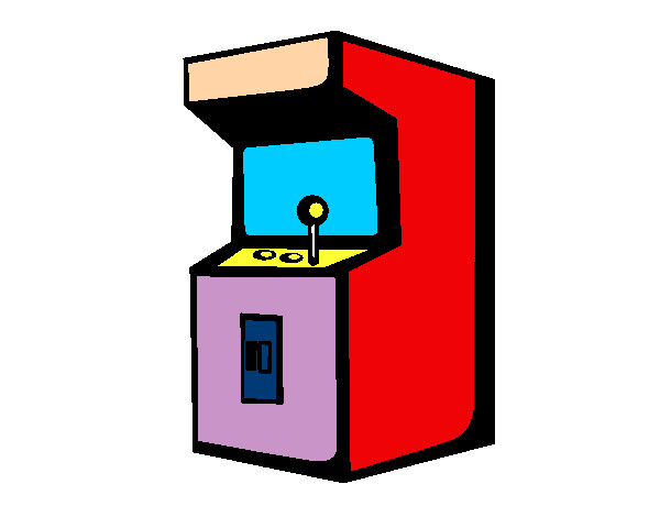 Disegno Videogioco arcade pitturato su coretto