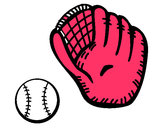 Disegno Guanto da baseball e pallina pitturato su sofia2008
