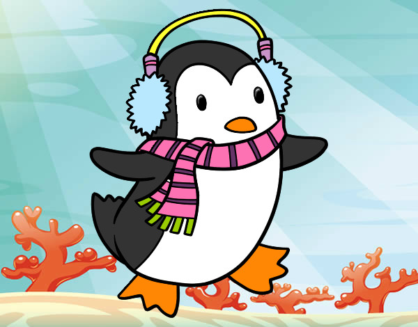Pinguino con la sciarpa