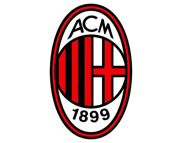 Disegno Stemma del AC Milan pitturato su Domi