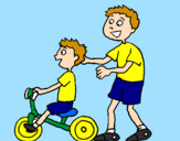 Disegno Triciclo pitturato su giovanii-yohanna