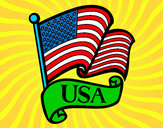 Disegno Bandiera degli Stati Uniti pitturato su Gabriel07