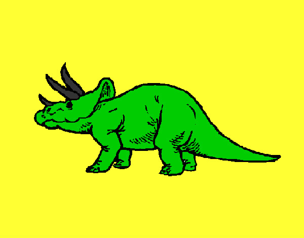 Disegno Triceratops  pitturato su mariootta