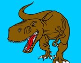 Disegno Tyrannosaurus Rex arrabbiata pitturato su lucagibbs