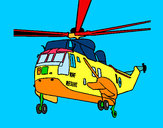 Disegno Elicottero di salvataggio  pitturato su Davide2007