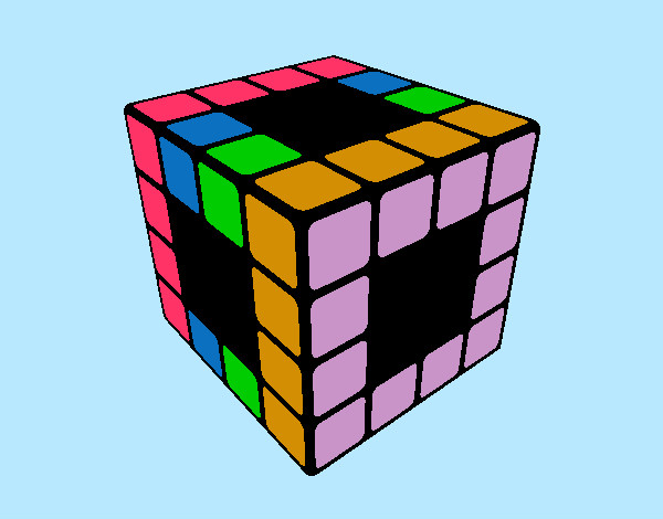 Disegno Cubo di Rubik pitturato su TheBest522
