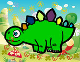 Disegno Giovane stegosauro pitturato su manuel2004