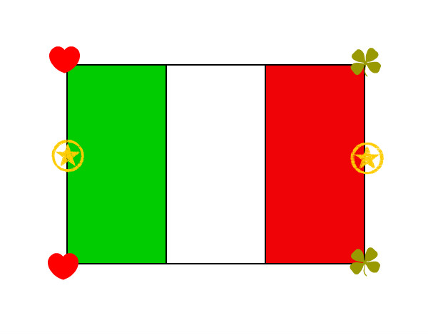 Disegno Italia pitturato su ketty10