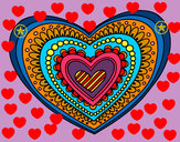 Disegno Mandala cuore pitturato su Camilla28
