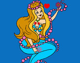 Disegno Sirena tra mille bollicine  pitturato su Camilla28