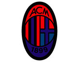 Disegno Stemma del AC Milan pitturato su modo