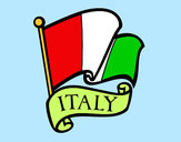 Disegno Bandiera d'Italia pitturato su TheBest522