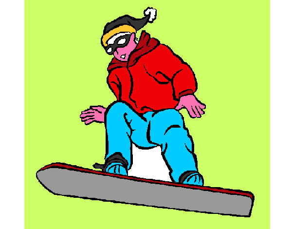 Disegno Snowboard pitturato su jovanotti