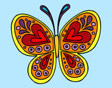 Disegno Mandala farfalla pitturato su annalisa