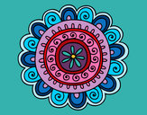 Disegno Mandala felice pitturato su annalisa