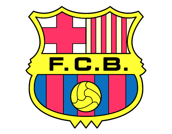 Disegno Stemma del FC Barcelona pitturato su cannoncino