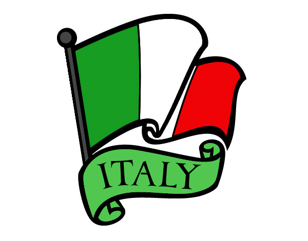 Disegno Bandiera d'Italia pitturato su Davide08