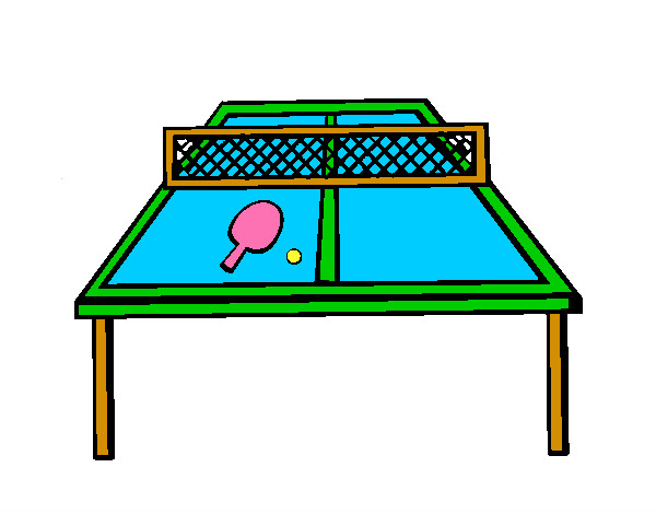 Disegno Ping pong pitturato su vivi