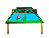 Disegno Ping pong pitturato su vivi