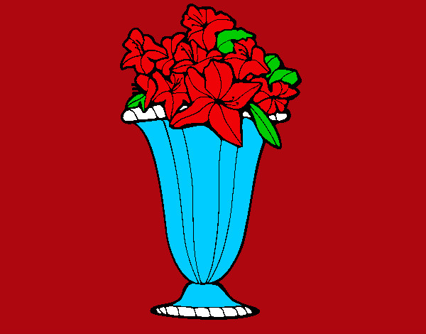 Disegno Vaso di fiori 2a pitturato su claudia05