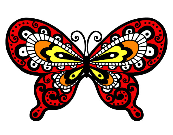 Disegno Farfalla bella pitturato su claudia05