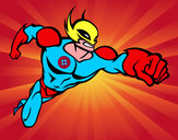 Disegno Superhero senza una cappa pitturato su SuperLele