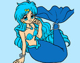 Disegno Sirena 1 pitturato su kika24