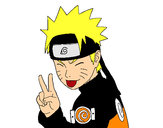 Disegno Naruto tira fuori la lingua pitturato su KaVa90