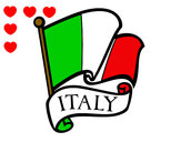 Disegno Bandiera d'Italia pitturato su Federico2