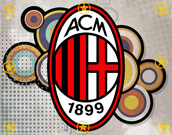 Disegno Stemma del AC Milan pitturato su nick