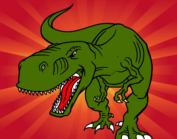 Disegno Tyrannosaurus Rex arrabbiata pitturato su davide07