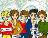 Disegno I ragazzi di One Direction pitturato su Benedett