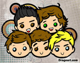Disegno One Direction 2 pitturato su Benedett